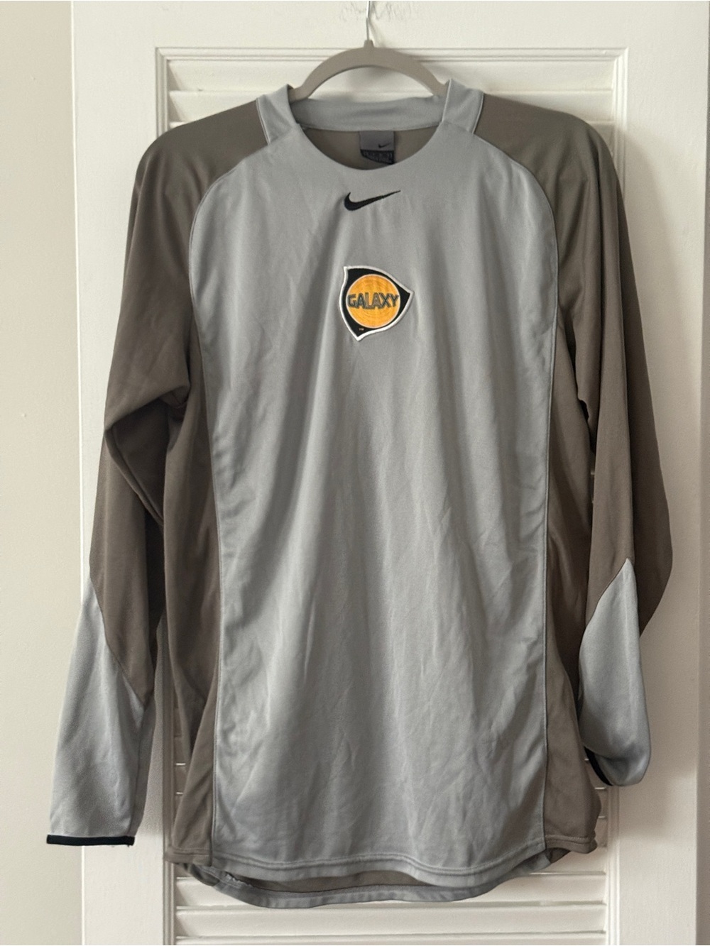 Vintage Nike LA Galaxy Long Sleeve Jersey - Gray - MLS 2000s Era